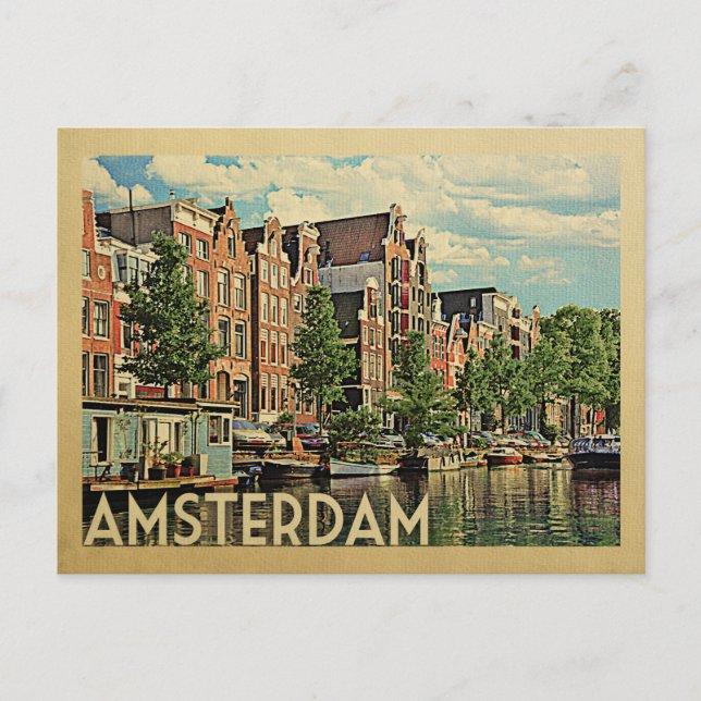 Postal Amsterdam Postcard Holland Vintage Travel (Anverso)