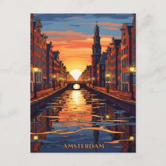 Postal Amsterdam Postcard Holland Vintage Travel