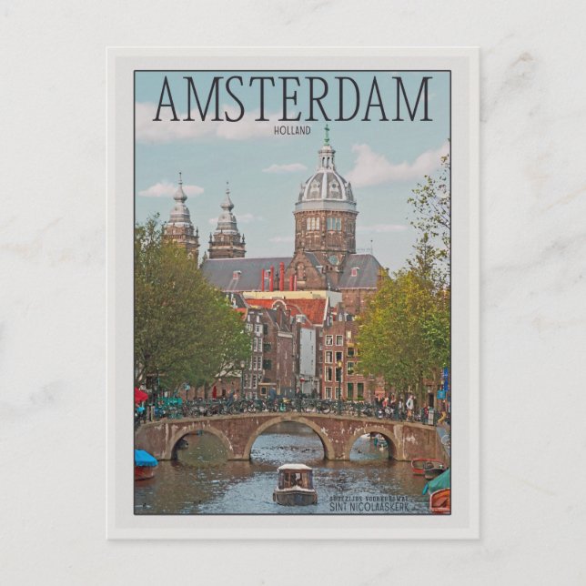 Postal Amsterdam - Sint Nicolaaskerk (Anverso)
