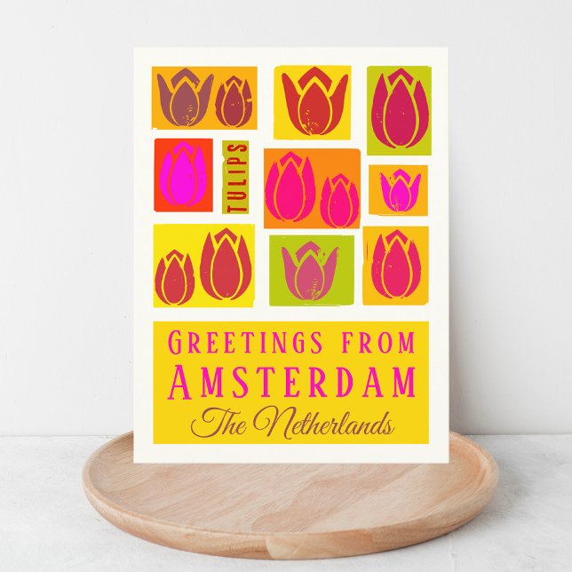 Postal Amsterdam Tulips Países Bajos Holanda (Subido por el creador)
