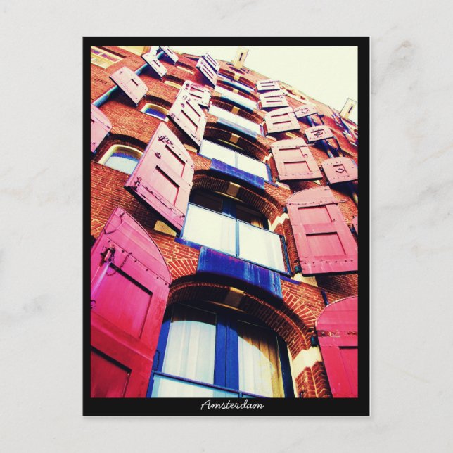 Postal Amsterdam - ventana holandesa del estilo (Anverso)