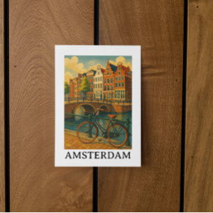 Postal Ámsterdam vintage - Diseño de viajes retro