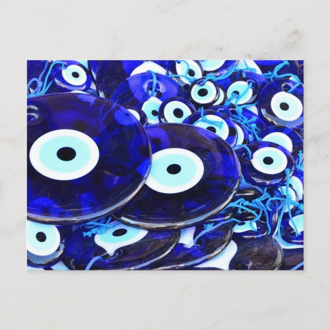 Postal Amuletos de Blue Evil Eye (Anverso)
