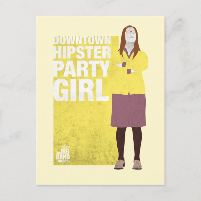Postal Amy | Chica del centro de Hipster Fiesta (Anverso)