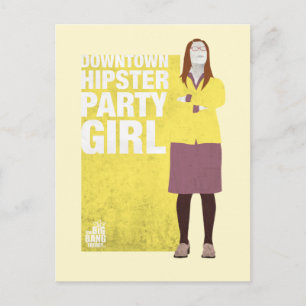 Postal Amy Chica del centro de Hipster Fiesta