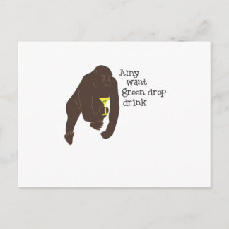 Postal Amy Want Green Drop Bebe Postcard