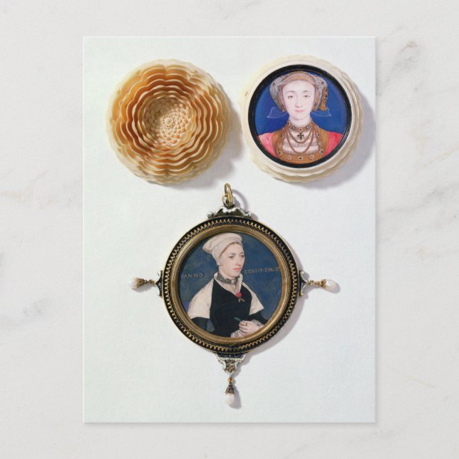 Postal Ana de Cleves , 1539 y Jane Small (Anverso)