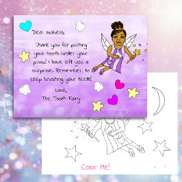 Postal Añadir el nombre de su hijo a este hada dental