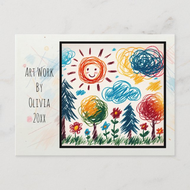 Postal Añadir el trabajo de su hijo a estos Navidades (Anverso)
