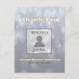 Postal Añadir imagen| Gracias | Plata dorada