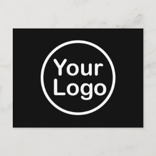 Postal Añadir su propio logotipo   Fondo negro