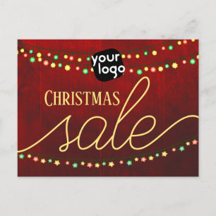 Postal Añadir Tu Logotipo Y Venta De Navidades Elegantes