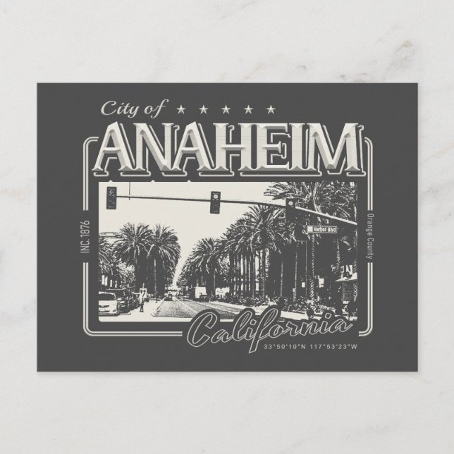 POSTAL ANAHEIM CALIFORNIA (Anverso)