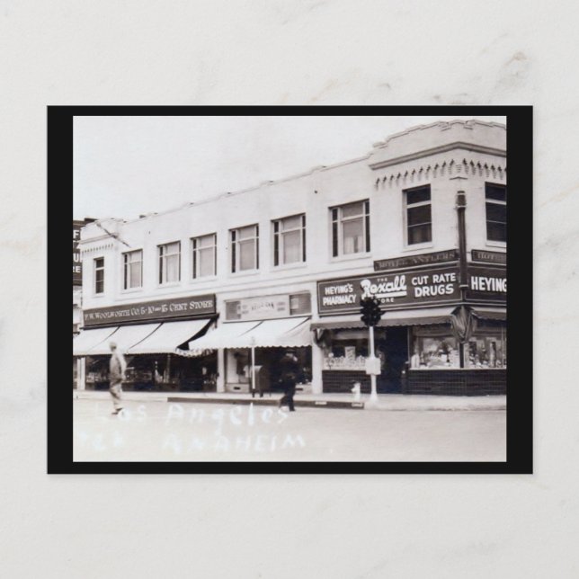 Postal Anaheim, California, época de los años 40 (Anverso)