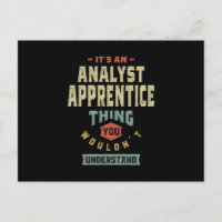 Analista Aprendiz Título de Trabajo Hombres Regalo
