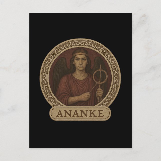 Postal Ananke Diosa de la Postcarta de Necesidad (Anverso)