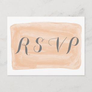 Postal anaranjada de la respuesta de la acuarela