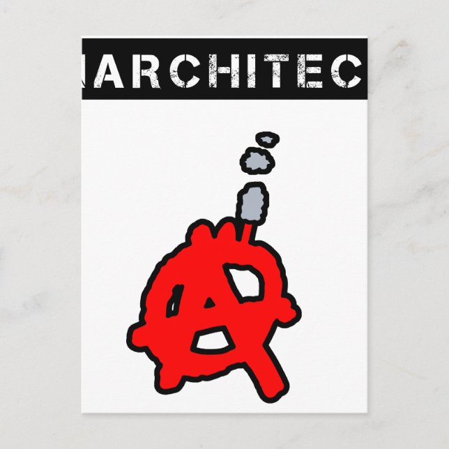 Postal Anarchitecte - Jeux de Mots - Francois Ville (Anverso)