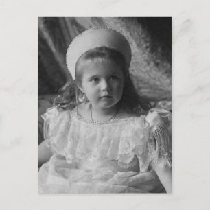 Postal Anastasia Romanov vestido de tribunal de Rusia