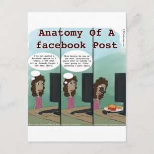Postal Anatomía de una publicación divertida en Facebook