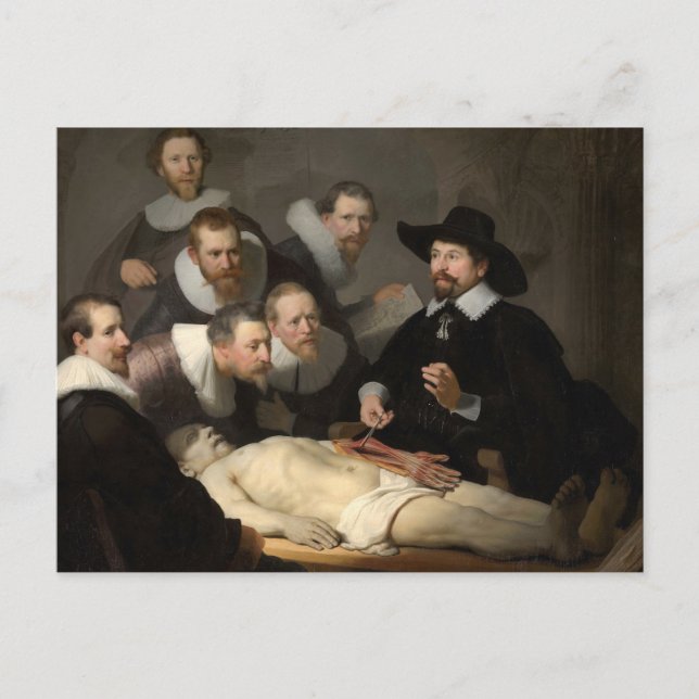 Postal Anatomy Lesson Dr Nicolaes Tulp Rembrandt (Anverso)