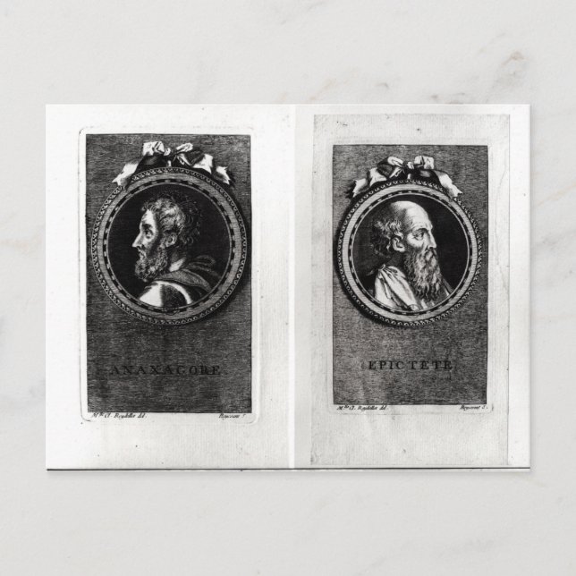 Postal Anaxagorus y Epicteto (Anverso)