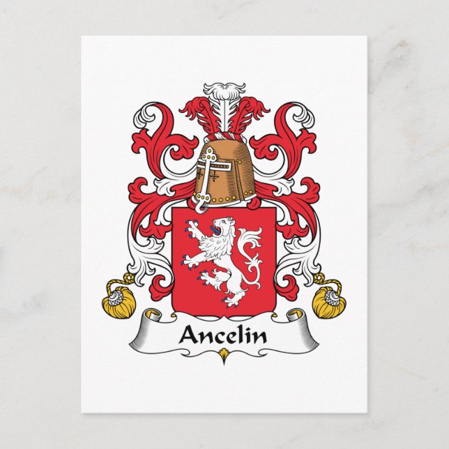 Postal Ancelin Family Crest (Anverso)