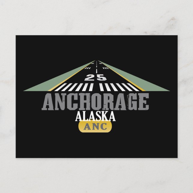 Postal Anchorage Alaska - Airport Runway (Anverso)