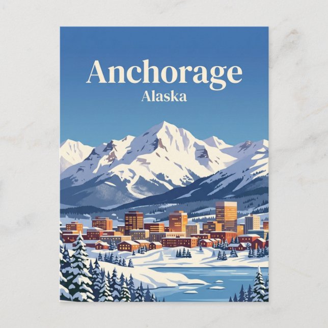 Postal Anchorage, Alaska, EE. UU. (Anverso)