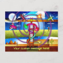 Postal Anciano Astronauta Ángel