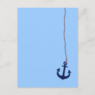Postal ancla azul marino