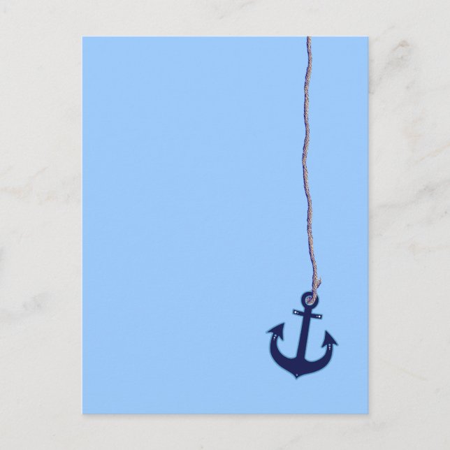 Postal ancla azul marino (Anverso)