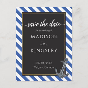 Postal Ancla de barco náutico boda fabulosa vela