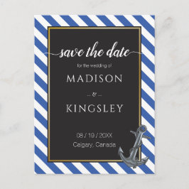 Postal Ancla de barco náutico boda fabulosa vela