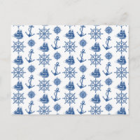 Ancla temática nautica azul y blanco