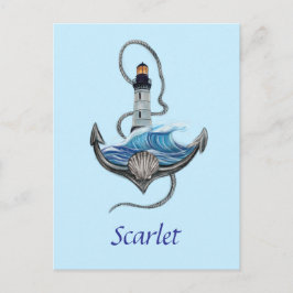 Postal Ancla y faro personalizables (versión 2)