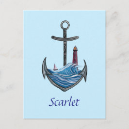 Postal Ancla y faro personalizables (versión 3)