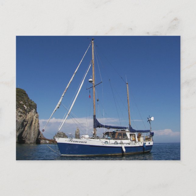 Postal Anclado En El Sur De Italia (Anverso)