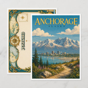 Postal Anclaje Alaska Montañas Chugach GeoSaga