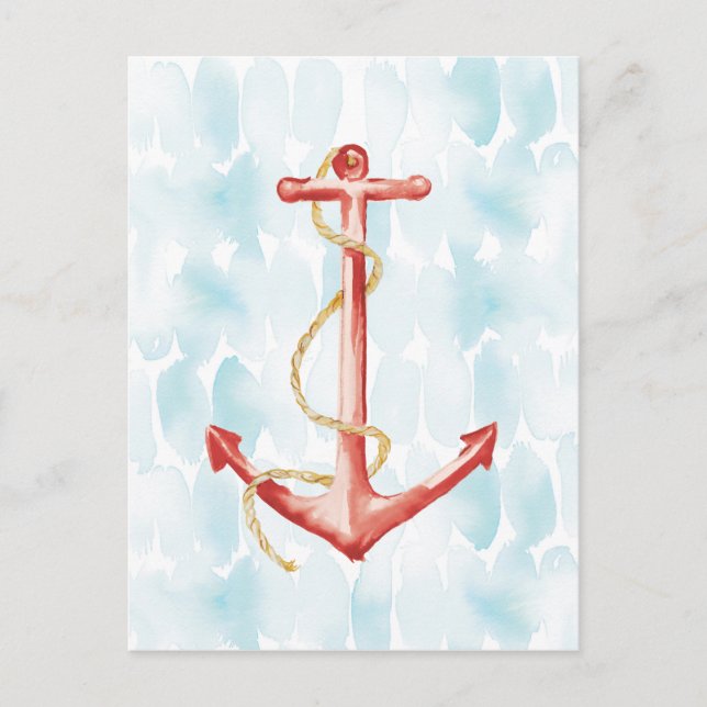 Postal Anclaje de color azul (Anverso)