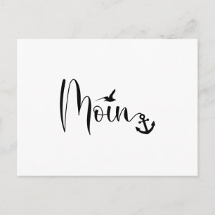 Postal Anclaje de gaviota lino bajo dialecto alemán