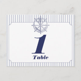 Postal Anclaje náutico sobre el número de tabla de bandas