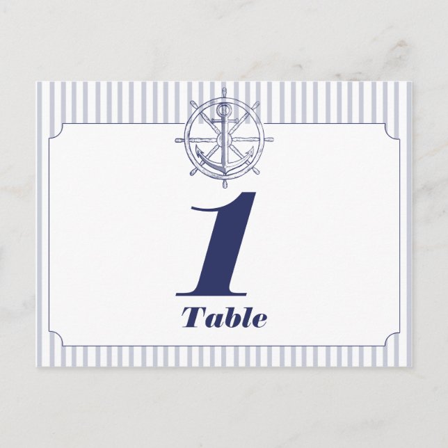 Postal Anclaje náutico sobre el número de tabla de bandas (Anverso)