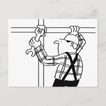 Andamiero y caricatura de andamio