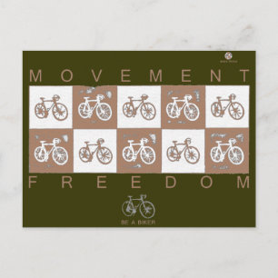 Postal andar en bicicleta