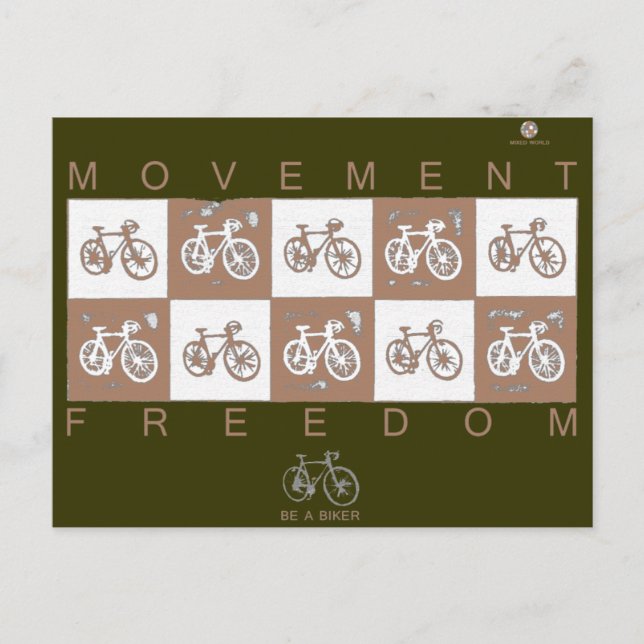 Postal andar en bicicleta (Anverso)