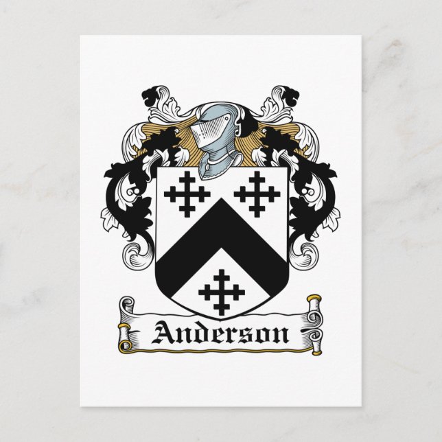 Postal Anderson Family Crest (Anverso)