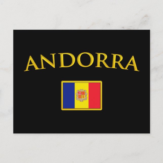 Postal Andorra dorada (Anverso)