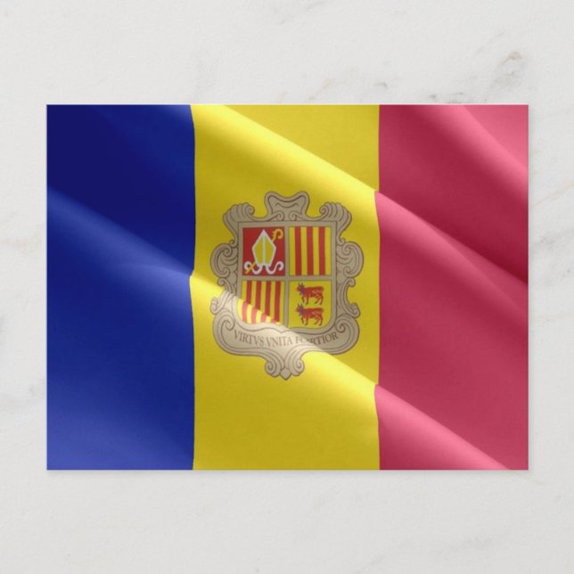 Postal Andorra - Flag Waving - (Anverso)