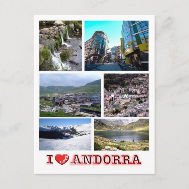 Postal Andorra - I Love - (Anverso)